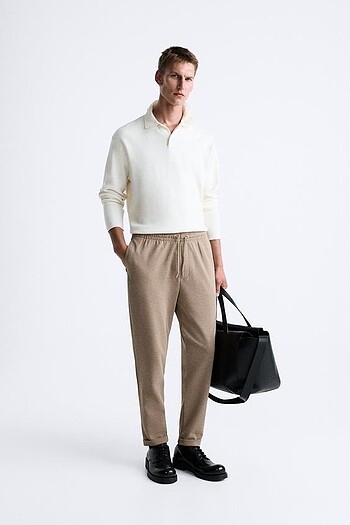Zara Bel Bantlı Easy Care Jogger Pantolon