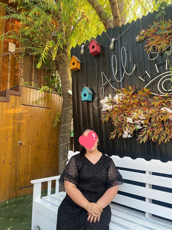 Kadjn Siyah  Payetli Abiye Elbise - Görsel 4