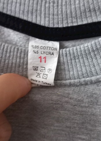 Kız Çocuk Gri Uzun Kollu Baskılı Sweatshirt - Görsel 2