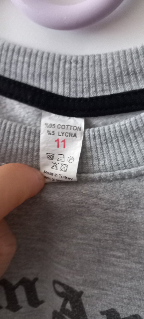 Kız Çocuk Gri Uzun Kollu Baskılı Sweatshirt - Görsel 2
