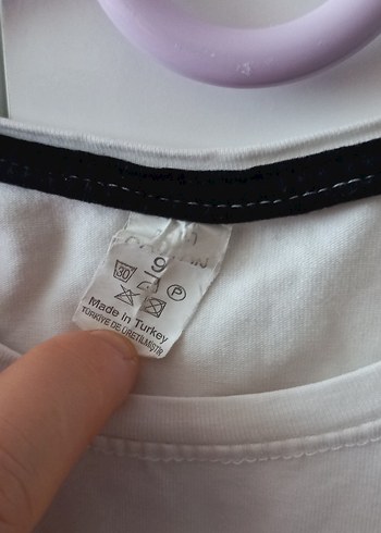 Kız Çocuk Beyaz Dantel Detaylı Nakışlı Tişört - Görsel 8