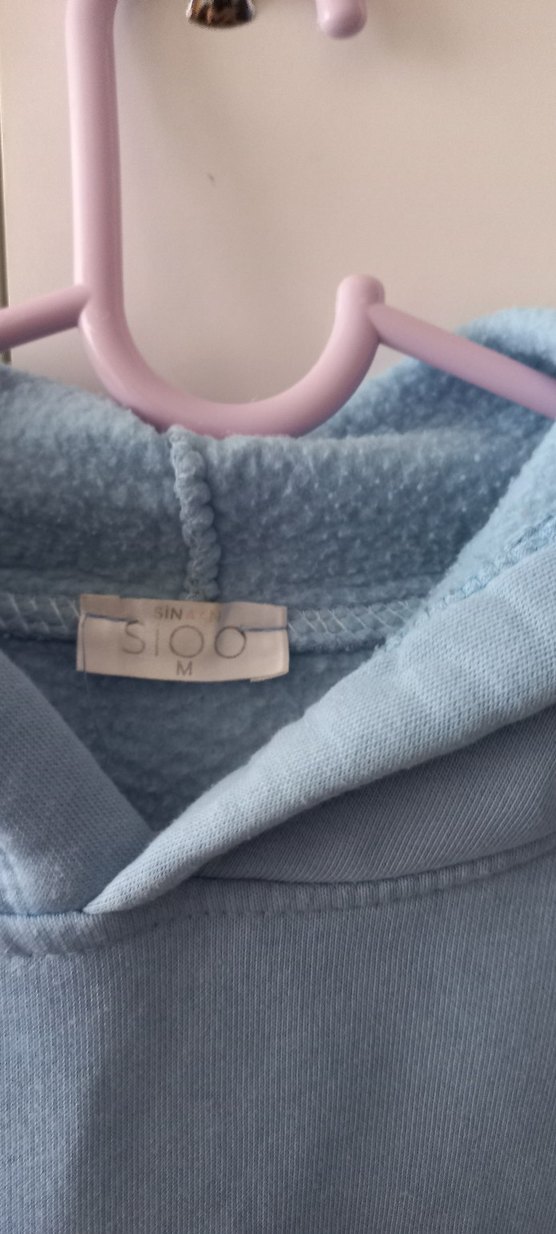 Mavi Kapüşonlu Sweatshirt - Görsel 4