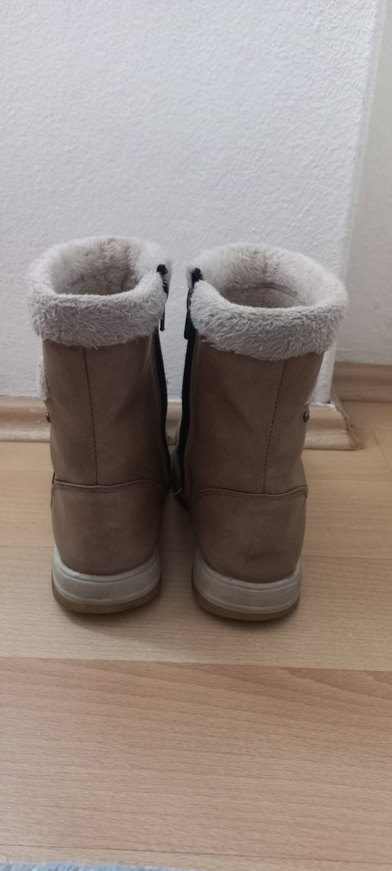 Bej Süet Kürklü Kız Çocuk Botu - Görsel 5