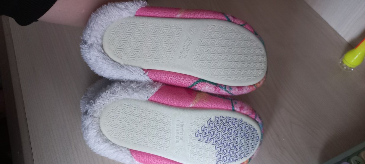 Kız Çocuk Renkli Baskılı Sıcak Ev pandufu - Görsel 4