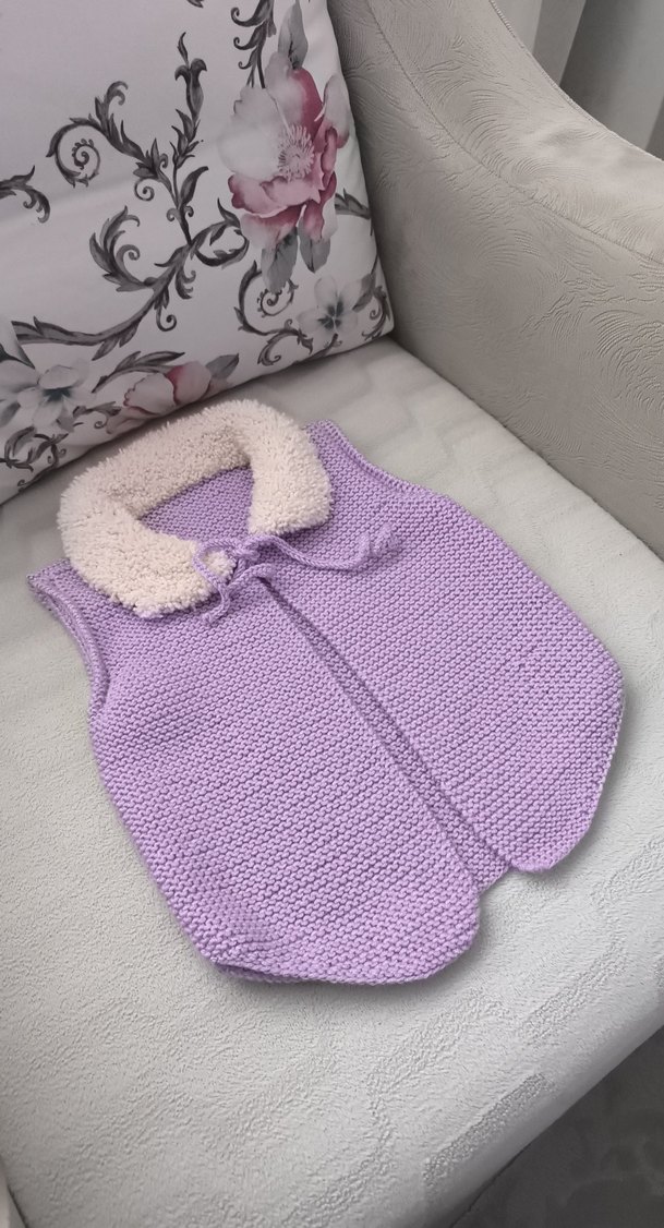 Kız Çocuk Lila Triko Süveter - Görsel 3