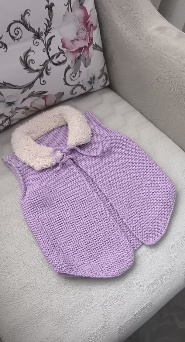 Kız Çocuk Lila Triko Süveter - Görsel 2