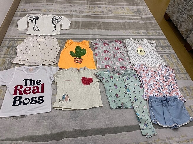 Zara 2/3 yaş zara bodyler ve carters pijamatakımları