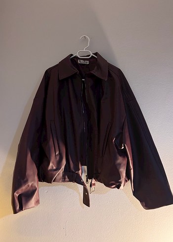 Bordo deri ceket - Görsel 4