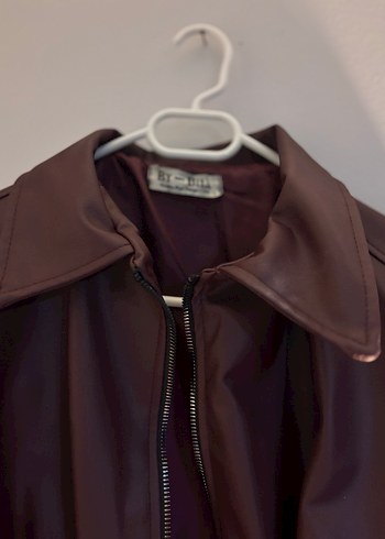 Bordo deri ceket - Görsel 6