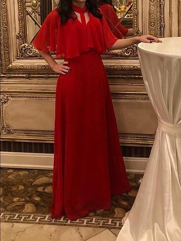 Trendyol kırmızı abiye