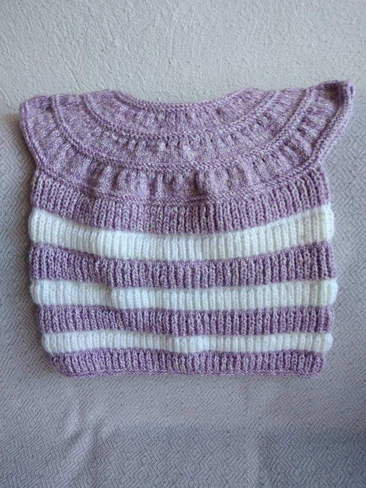 Kız Çocuk Lila Bohem Örgü Yelek - Görsel 4