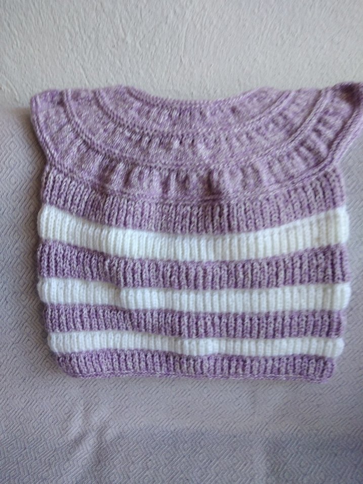 Kız Çocuk Lila Bohem Örgü Yelek - Görsel 3