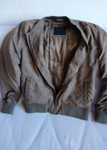 Kahverengi Süet erkek Fermuarlı Ceket - Görsel 6