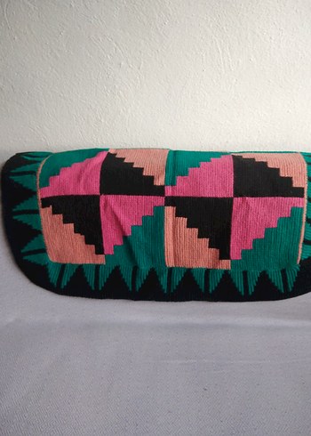 Renkli Desenli Örgü paspas - Görsel 4