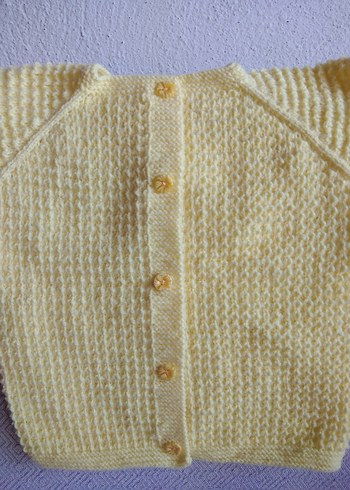 Kız Çocuk Sarı Örgü Kolsuz Hırka - Görsel 2