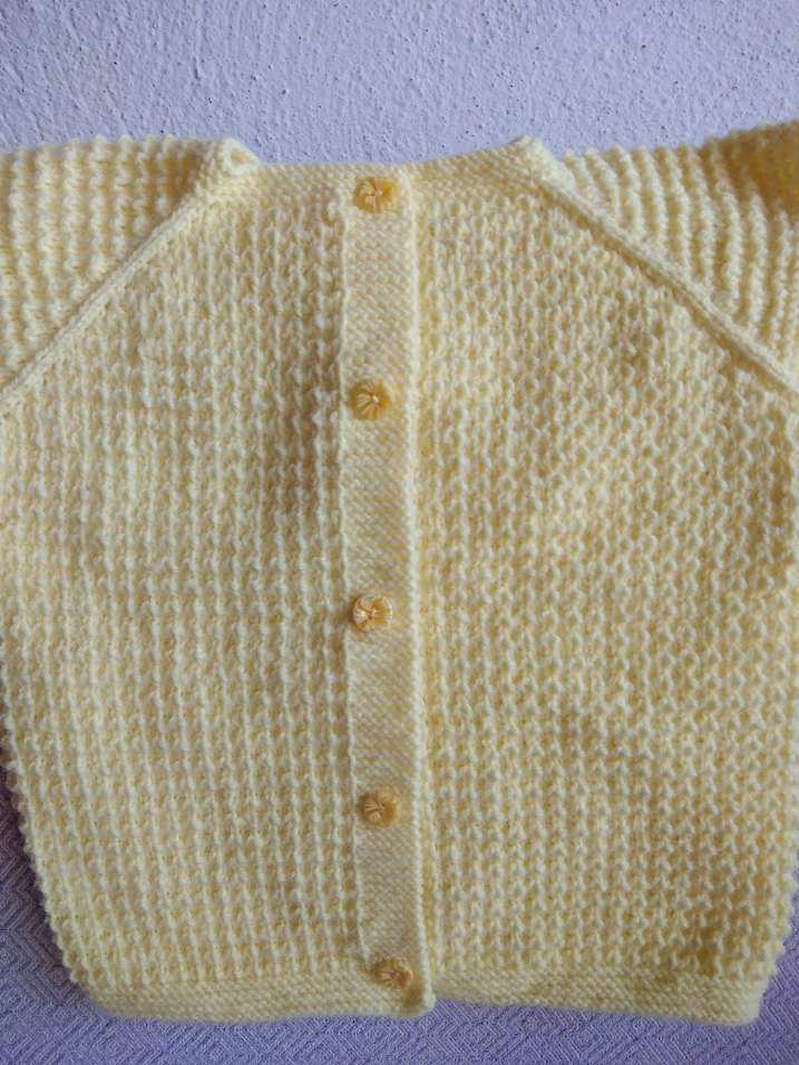 Kız Çocuk Sarı Örgü Kolsuz Hırka - Görsel 2