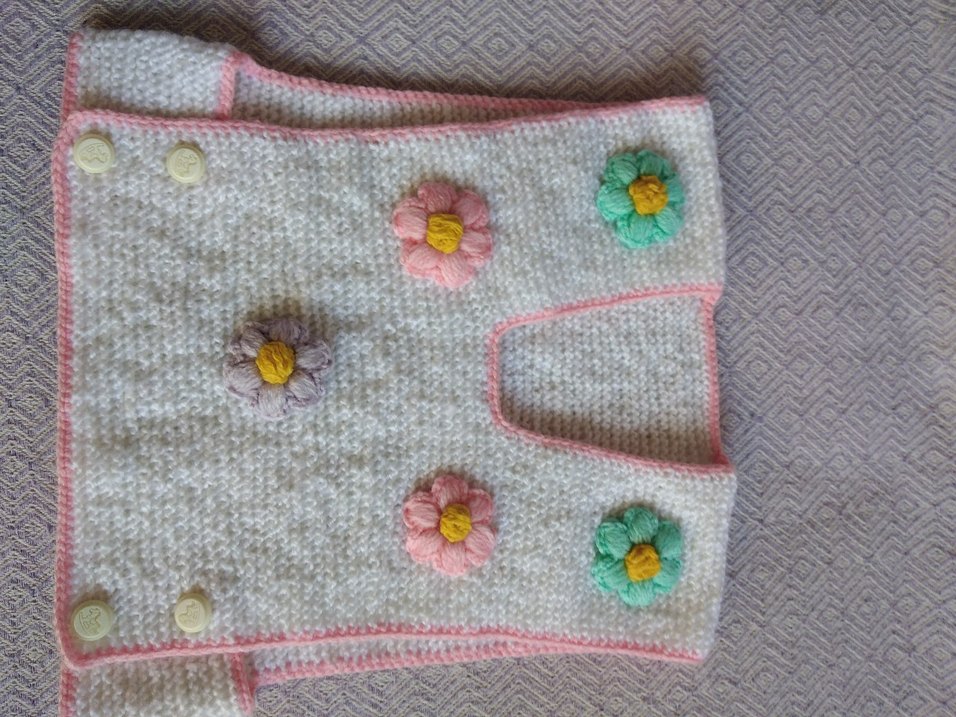 Nakışlı Bohem Kız Çocuk Kolsuz Triko - Görsel 4