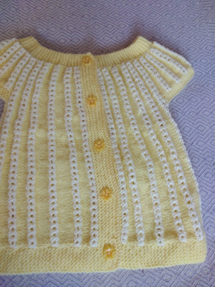 Kız Çocuk Sarı Örme Kolsuz Hırka - Görsel 5