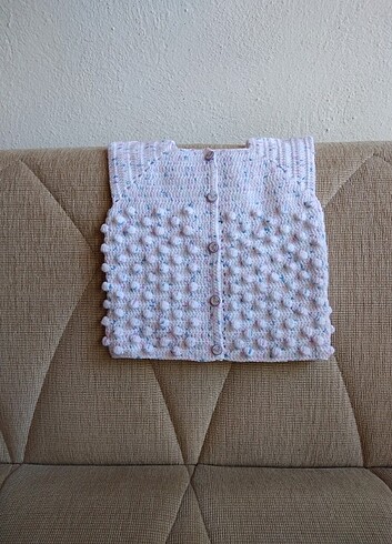 El örgüsü bebek yeleği  - Görsel 2