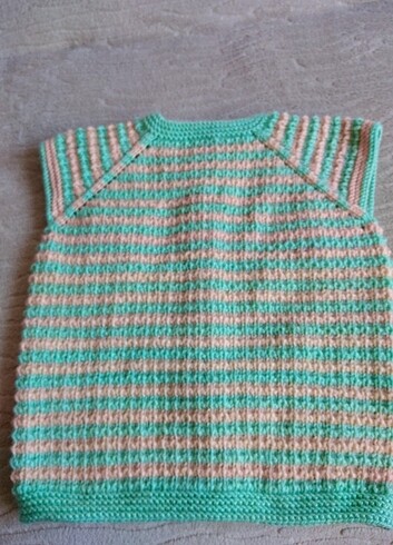 El örgüsü bebek yeleği - Görsel 5