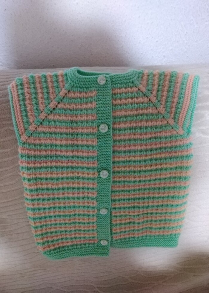 El örgüsü bebek yeleği  - Görsel 2