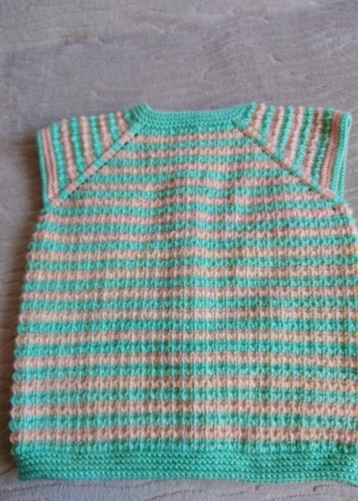 El örgüsü bebek yeleği  - Görsel 5