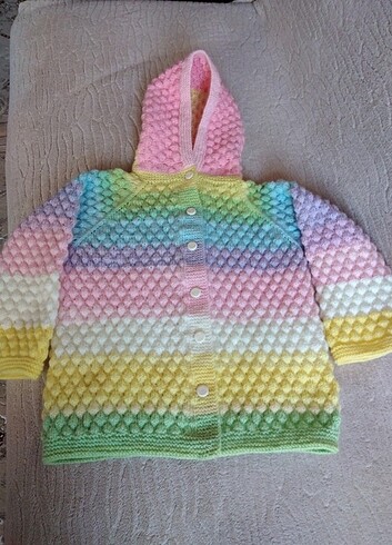 El örgüsü çocuk hırkası  - Görsel 3