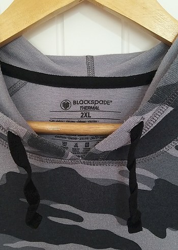 Gri Kamuflaj Desenli Kapüşonlu Sweatshirt - Görsel 5