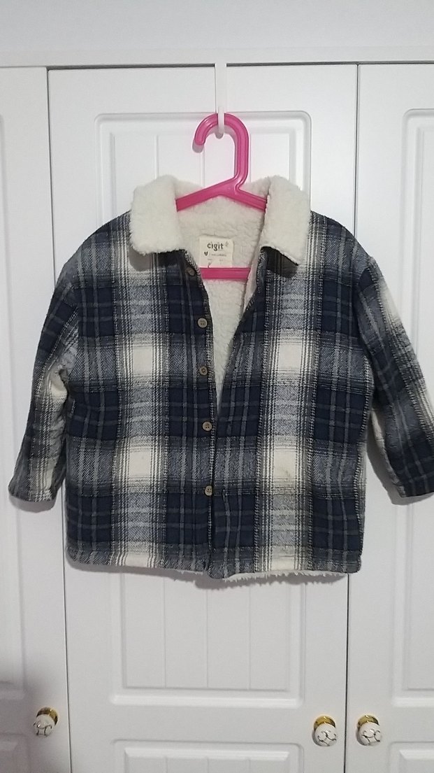 Erkek Çocuk mavi Düğmeli mont - Görsel 3