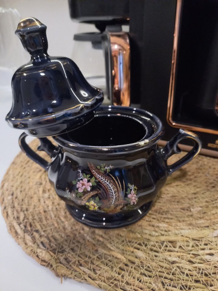 Çiçek Desenli antika şekerlik - Görsel 2