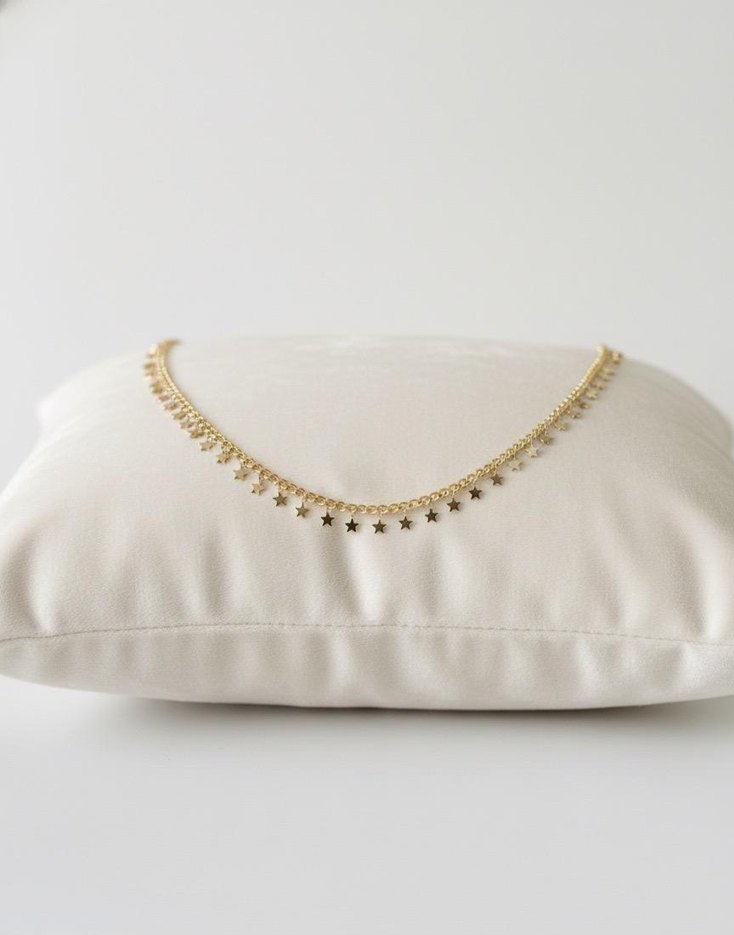 Uzun Altın Zincir Detaylı Kadın Kolye - Görsel 3