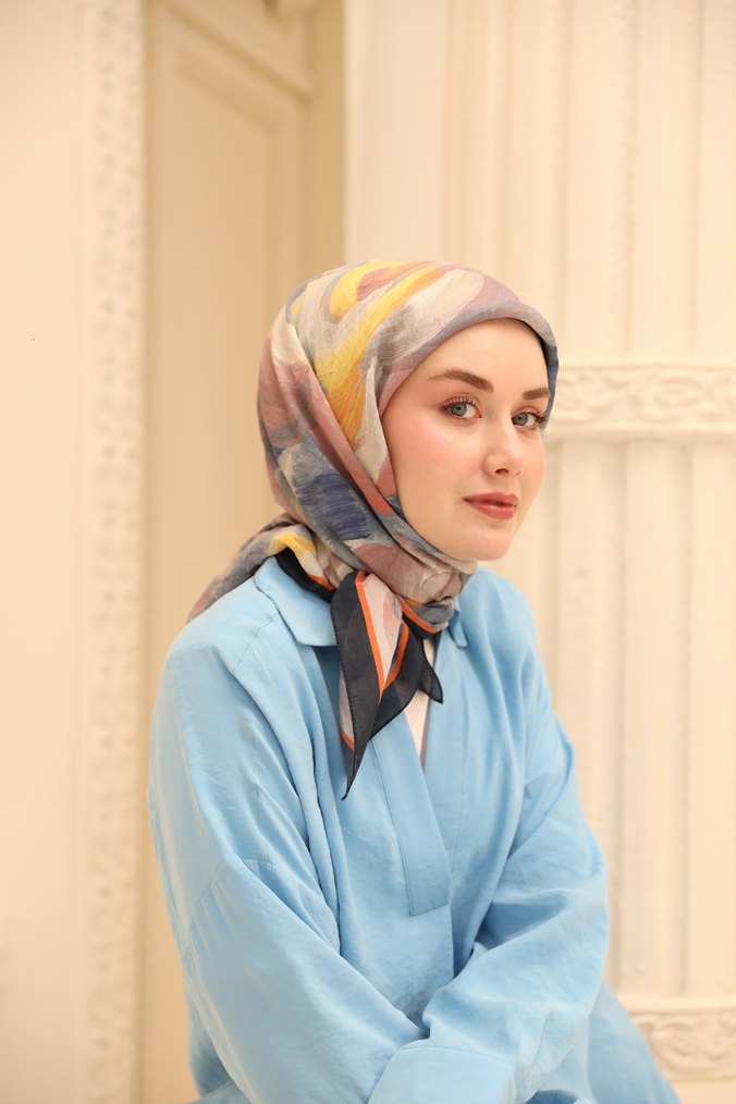 Silk home olinda ipek eşarp - Görsel 2