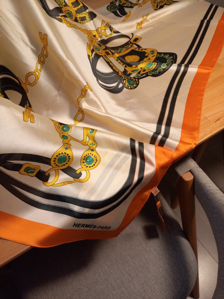 Parlak Çok Renkli Bohem ithal vual İpek şal - Görsel 4