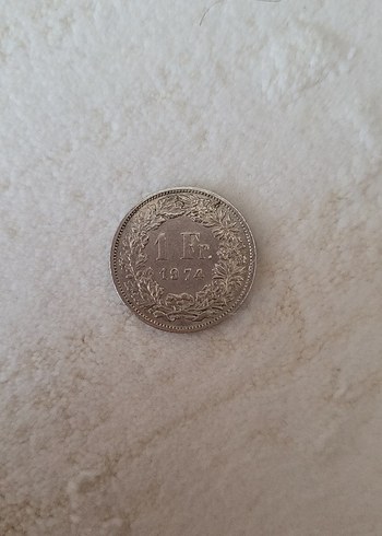 1974 Gri Gümüş Bohem Vintage Hediyelik Para