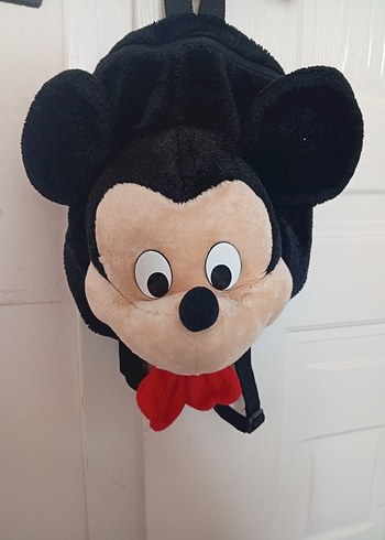 Renkli Siyah Mickey Mouse Peluş Sırt Çantası - Görsel 2