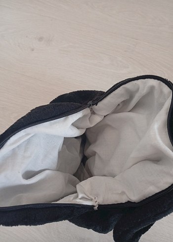 Renkli Siyah Mickey Mouse Peluş Sırt Çantası - Görsel 4