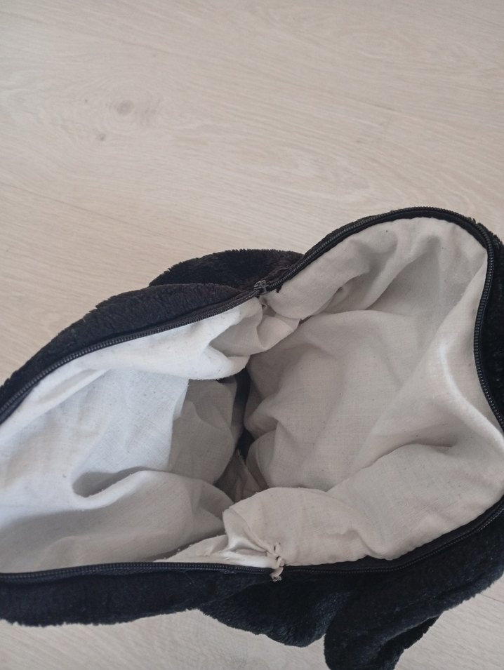 Renkli Siyah Mickey Mouse Peluş Sırt Çantası - Görsel 4