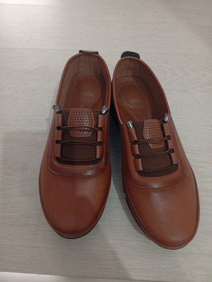 Kahverengi Deri Erkek Günlük Ayakkabı - Görsel 2