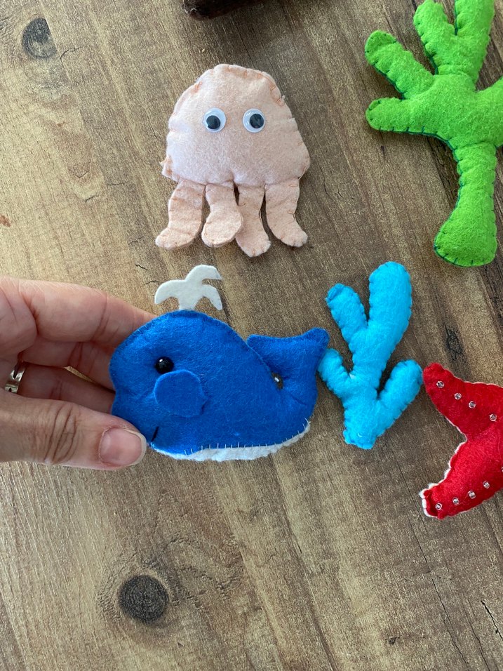 Renkli Deniz Canlıları Keçe Oyuncak Seti - Görsel 2