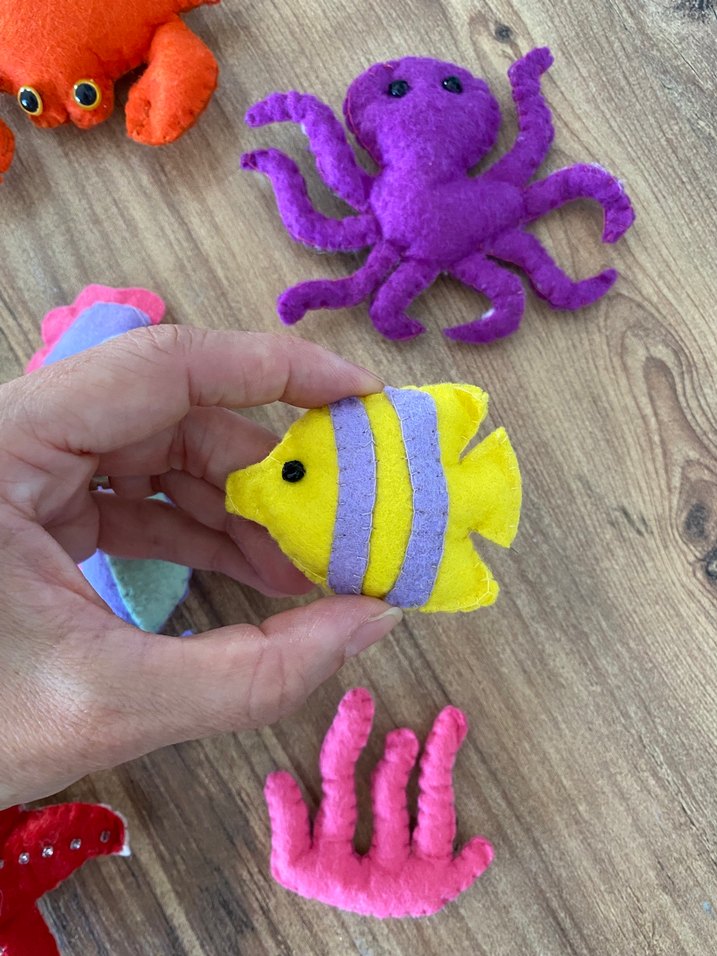 Renkli Deniz Canlıları Keçe Oyuncak Seti - Görsel 3