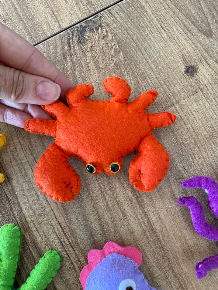 Renkli Deniz Canlıları Keçe Oyuncak Seti - Görsel 4