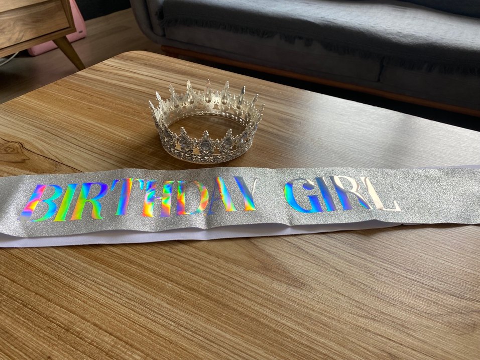 Parlak Gri Taşlı prenses tacı - Görsel 5