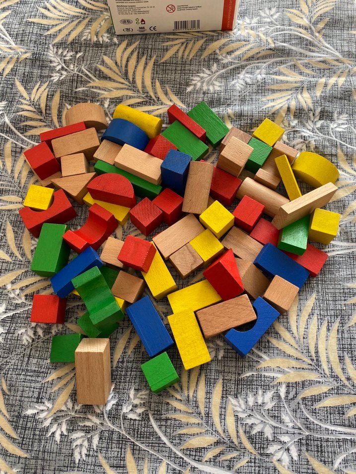 73 Parça Renkli Ahşap Blok Seti - Görsel 2