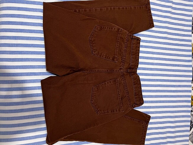 m Beden kahverengi Renk Mom jeans