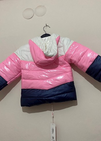 Kız Çocuk Renkli Düğmeli Mont - Görsel 2