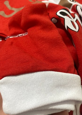 Noel Temalı Kırmızı Bebek Body - Görsel 3