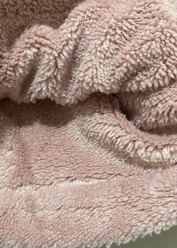 Deri Düğmeli Kız Elbisesi, Uzun Kollu, Pembe - Görsel 3