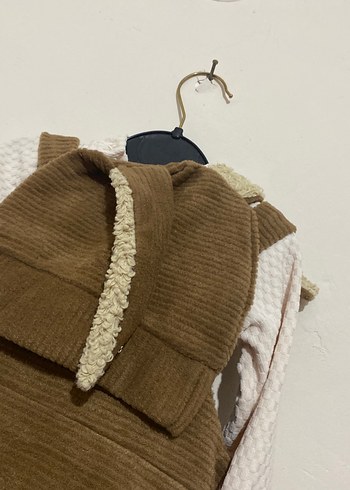 Erkek Çocuk Triko Kahverengi Salopet - Görsel 3