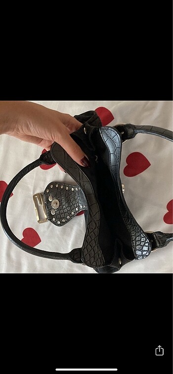  Beden siyah Renk Guess vintage çanta