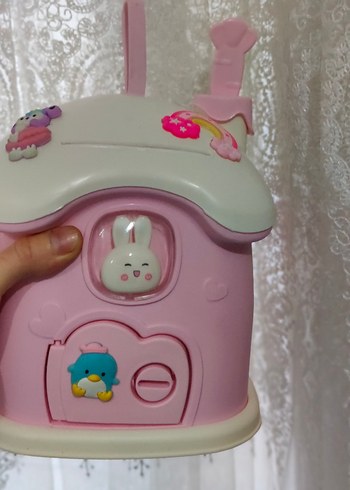 Pastel Pembe Ev Şeklinde Oyuncak Kumbara - Görsel 2